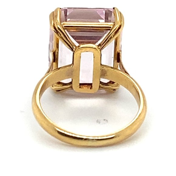 Morganite 14.35ct Solid 14K Yellow Gold Ring - Picture 6 of 8